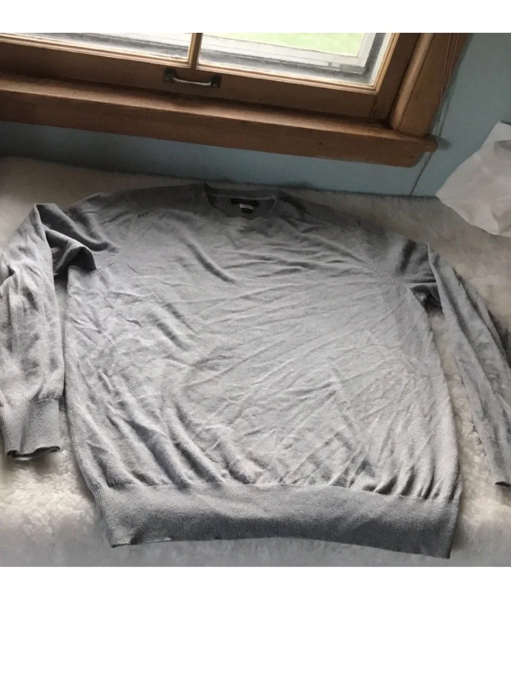 Banana Republic grey cotton cashmere sweater XL